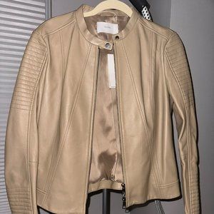 Lambskin Leather Bomber, Hugo Boss, Size 8, NWT